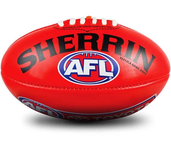 AFL Replica Game Ball - Red Size 5 Football from Sherrin