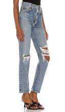AGOLDE Blue Ripped '90s Pinch Waist High Rise Jeans