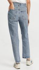 AGOLDE Blue Ripped '90s Pinch Waist High Rise Jeans