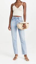 AGOLDE Womens Soundwave 90s Pinch Straight-Leg High-Rise Organic Denim Jeans 23