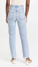 AGOLDE Womens Soundwave 90s Pinch Straight-Leg High-Rise Organic Denim Jeans 23