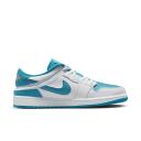 Air Jordan 1 FlyEase Low Aquatone Shoes - Size 18 - 174white/aquatone/celestial Gold