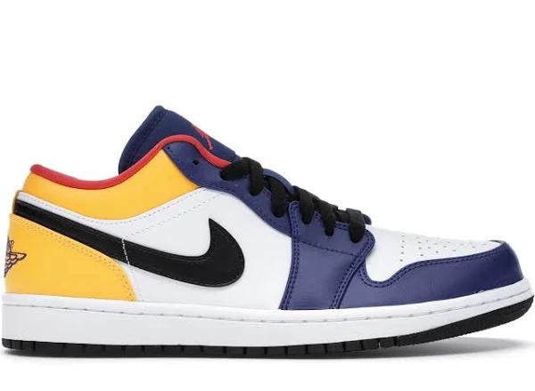 Air Jordan 1 Low 'Deep Royal / Yellow' Shoes - Size 14