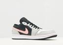Air Jordan 1 Low Shoes - Size 18 - Black/bleached coral-Grey Fog