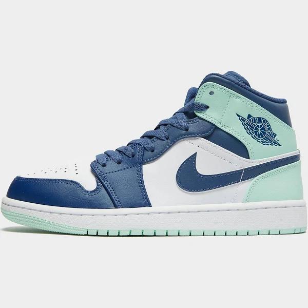 Air Jordan 1 Mid Blue Mint Shoes - Size 17 - Mystic Navy/Mint foam-white