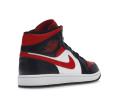 Air Jordan 1 Mid Bred Toe Shoes - Size 15 - White/black-red