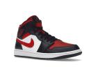 Air Jordan 1 Mid Bred Toe Shoes - Size 15 - White/black-red