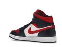 Air Jordan 1 Mid Bred Toe Shoes - Size 15 - White/black-red