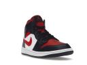 Air Jordan 1 Mid Bred Toe Shoes - Size 15 - White/black-red