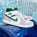 Air Jordan 1 Mid Grey Green - 13UK