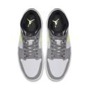 Air Jordan 1 Mid 'Grey Volt' Mens Sneakers - Size 17.0