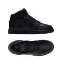 Air Jordan 1 Mid GS 'Triple Black' Shoes - Size 6Y