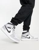 Air Jordan 1 Mid Light Smoke Grey Anthracite Men's US 11.5 Mens