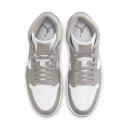 Air Jordan 1 Mid Linen Shoes - Size 14 - College Grey/Light bone-White