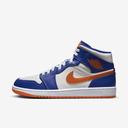 Air Jordan 1 Mid Sneakers Game Royal / Rush Orange - US 7