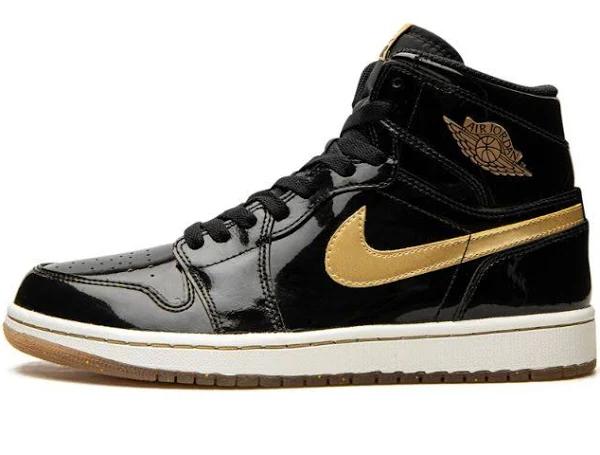 Air Jordan 1 Retro High OG 'Black and Gold' Shoes - Size 8