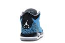 Air Jordan 3 Retro BG 4.5Y Shoes Dark Powder Blue / White 398614 406