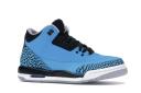 Air Jordan 3 Retro BG 4.5Y Shoes Dark Powder Blue / White 398614 406