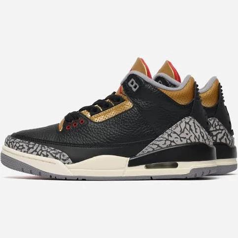Air Jordan 3 Retro 'Black Gold' Sneakers | Women's Size 8.5