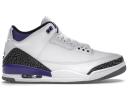 Air Jordan 3 Retro 'Dark Iris' Sneakers | White | Men's Size 15
