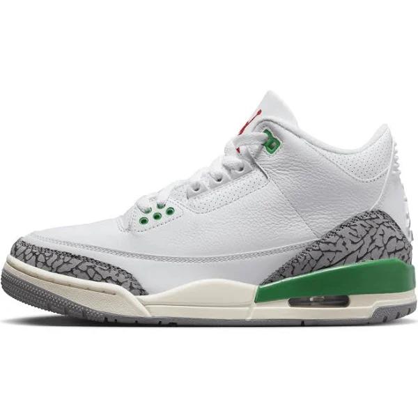 Air Jordan 3 Retro 'Lucky Green' Sneakers | White | Women's Size 9.5