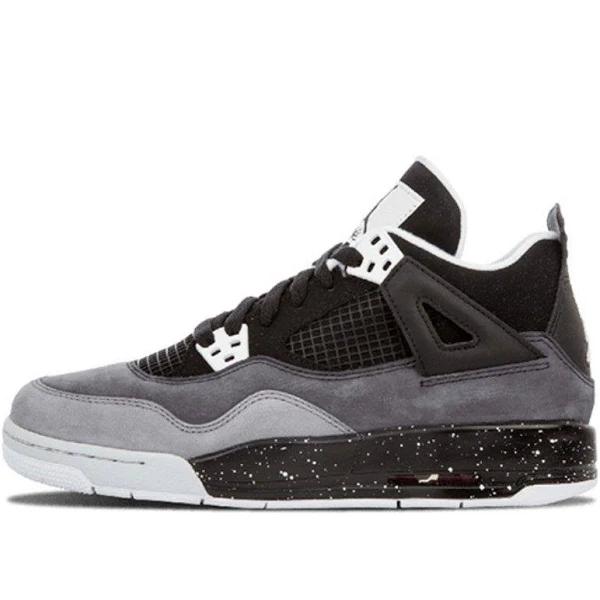 Air Jordan 4 Retro (GS) Black/White 'Fear Pack'