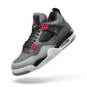 Air Jordan 4 Retro 'Infrared' Sneakers | Grey | Men's Size 14