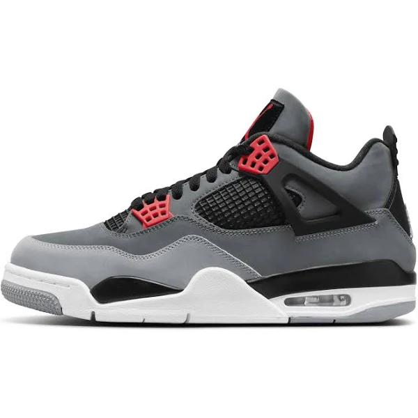 Air Jordan 4 Retro 'Infrared' Sneakers | Grey | Men's Size 14