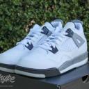 Air Jordan 4 Retro PS 'White Cement' Youth Sneakers - Size 12.0