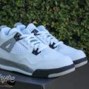 Air Jordan 4 Retro PS 'White Cement' Youth Sneakers - Size 12.0