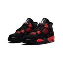 Air Jordan 4 Retro Red Thunder Shoes - Size 14 - Black/white-red