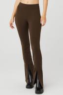 Airbrush High-Waist Flutter Legging in Espresso Brown, Size: Large | Alo Yoga