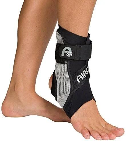Aircast A60 Ankle Support Brace, Left Foot, Black, Large (Shoe Size: M