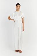 Aisle Satin Midi Dress in White Size 16 by DISSH