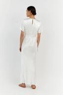 Aisle Satin Midi Dress in White Size 16 by DISSH