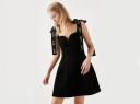 AJE Amber Knit Tie Shoulder Mini Dress in Colour Black Size L