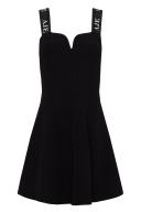 AJE Amber Knit Tie Shoulder Mini Dress in Colour Black Size L