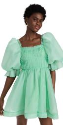 AJE Astrid Tie Back Mini Dress in Colour Marine Green Size 12