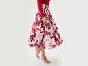 AJE Cherie Bubble Midi Skirt in Colour Roses of Provence Print Size 6