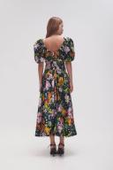 AJE Gabrielle Plunge Midi Dress in Colour Midnight Floral Size 14