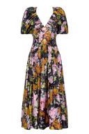 AJE Gabrielle Plunge Midi Dress in Colour Midnight Floral Size 14