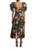 AJE Gabrielle Plunge Midi Dress in Colour Midnight Floral Size 14
