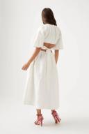 AJE Mimosa Cut Out Midi Dress in Colour Ivory Size 10