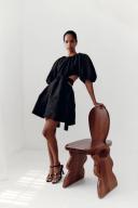 AJE Mimosa Cut Out Mini Dress in Colour Black Size 10