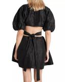 AJE Mimosa Cut Out Mini Dress in Colour Black Size 10