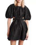 AJE Mimosa Cut Out Mini Dress in Colour Black Size 10