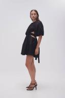 AJE Mimosa Cut Out Mini Dress in Colour Black Size 10