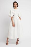 AJE Mimosa Cut Out Mini Dress in Colour Ivory Size 10