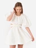 AJE Mimosa Cut Out Mini Dress in Colour Ivory Size 10