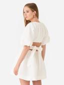 AJE Mimosa Cut Out Mini Dress in Colour Ivory Size 10